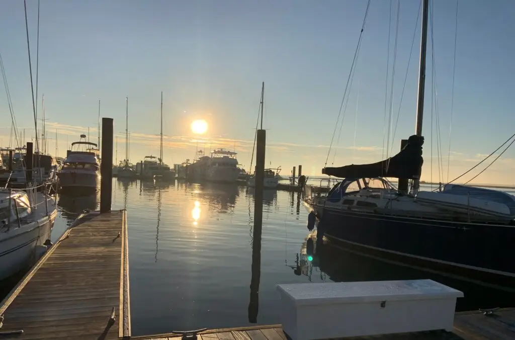 Sunset water cruise Southport St. James Island Brunswick Island Oak Island